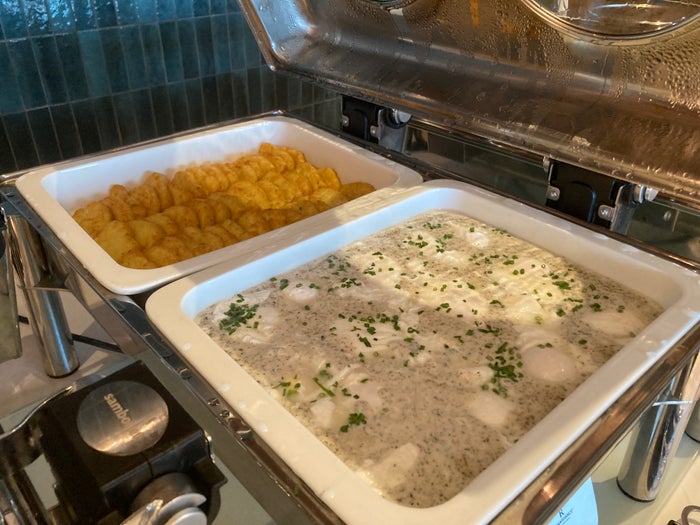 Renaissance Porto Lapa Hotel breakfast buffet fish hash browns Renaissance Porto Lapa Hotel breakfast buffet fish hash browns