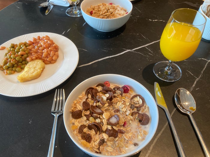 Renaissance Porto Lapa Hotel breakfast food on table Renaissance Porto Lapa Hotel breakfast food on table