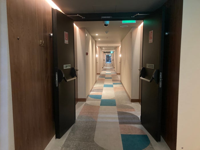 Renaissance Porto Lapa Hotel guest floor hallway Renaissance Porto Lapa Hotel guest floor hallway