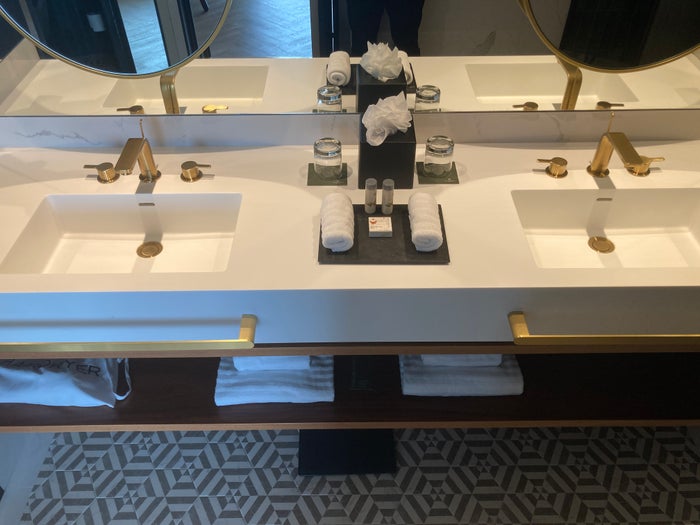 Renaissance Porto Lapa Hotel master bathroom dual sinks Renaissance Porto Lapa Hotel master bathroom dual sinks