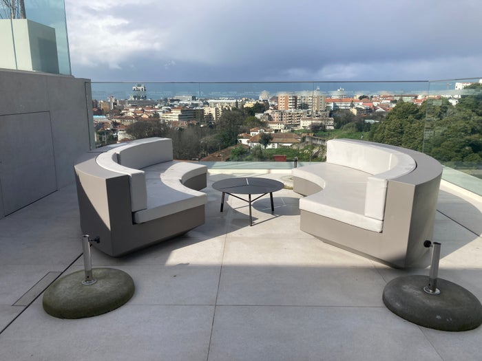 Renaissance Porto Lapa Hotel rooftop seating Renaissance Porto Lapa Hotel rooftop seating