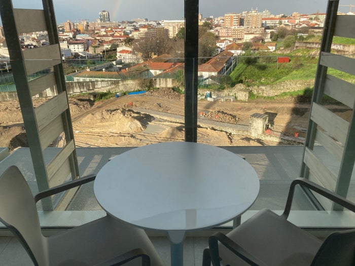 Renaissance Porto Lapa Hotel suite balocny table and chairs Renaissance Porto Lapa Hotel suite balocny table and chairs