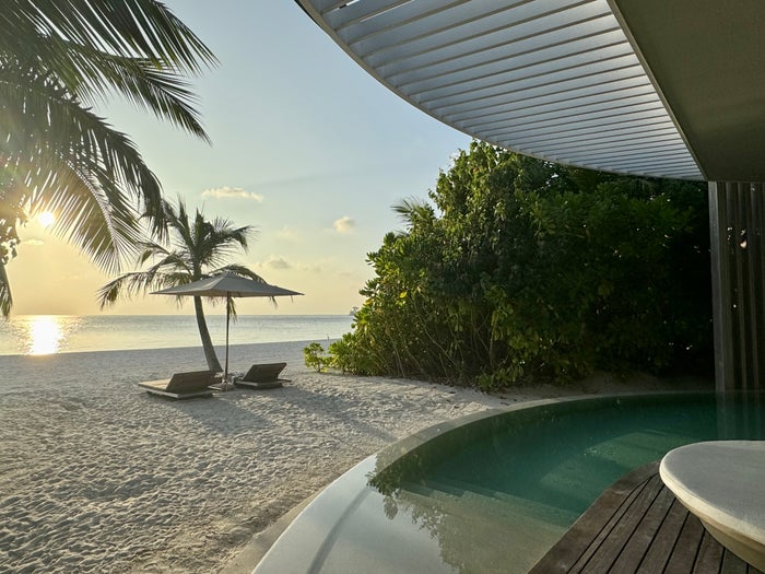Ritz Carlton Fari Islands 1 bed beach villa sunset Ritz Carlton Fari Islands 1 bed beach villa sunset