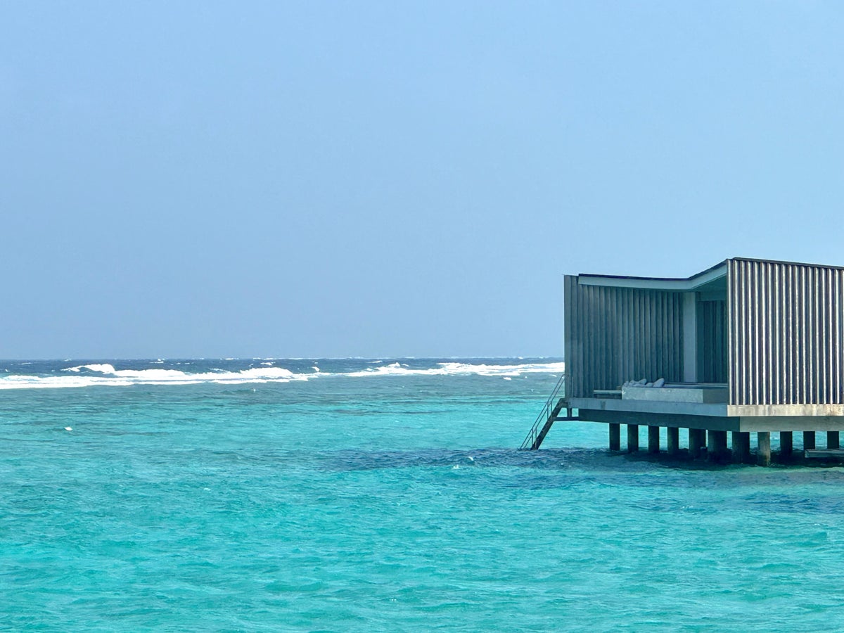 Ritz Carlton Fari Islands 2 bed overwater villa from afar