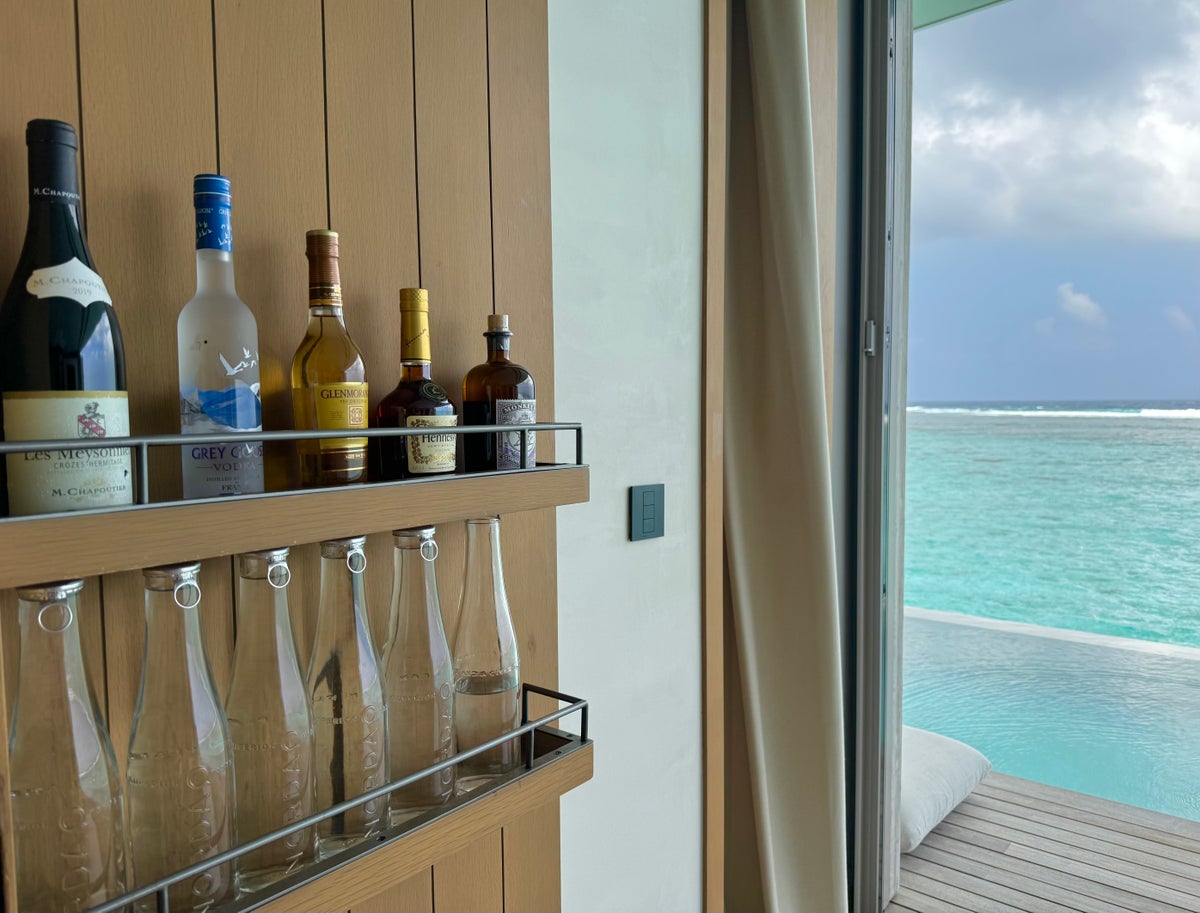 Ritz Carlton Fari Islands 2 bed overwater villa mini bar