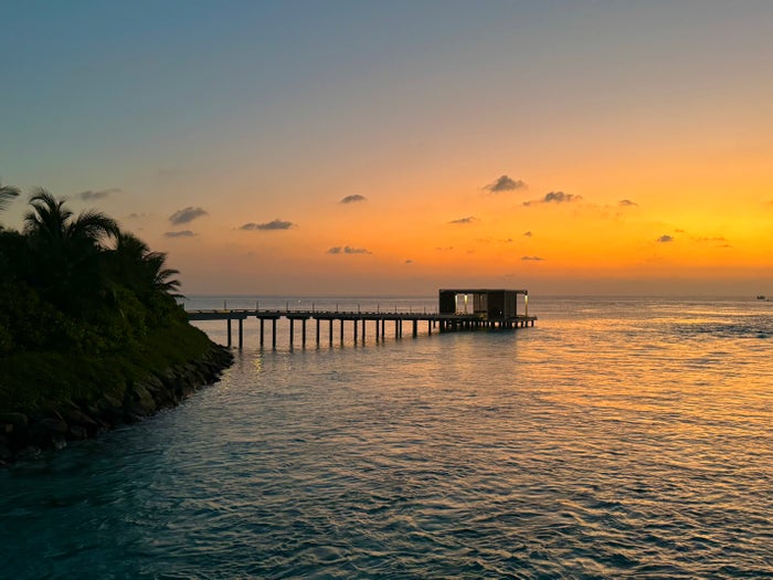 Ritz Carlton Fari Islands arrival pontoon Ritz Carlton Fari Islands arrival pontoon