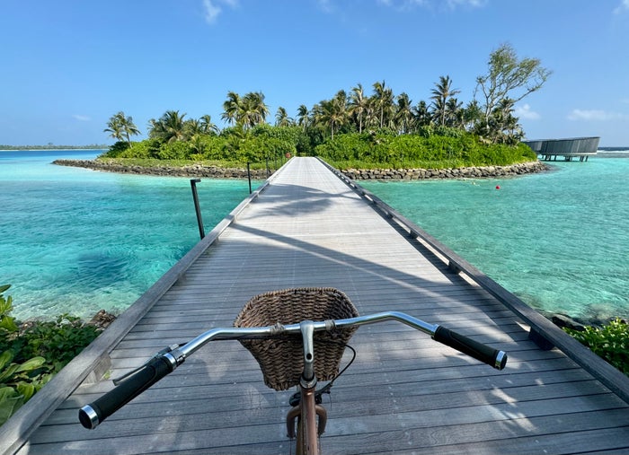 Ritz Carlton Fari Islands biking Ritz Carlton Fari Islands biking
