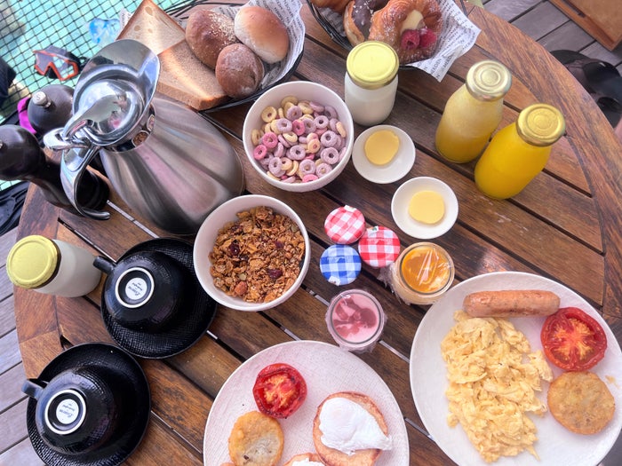Room service breakfast at Le Meridien Maldives Room service breakfast at Le Meridien Maldives