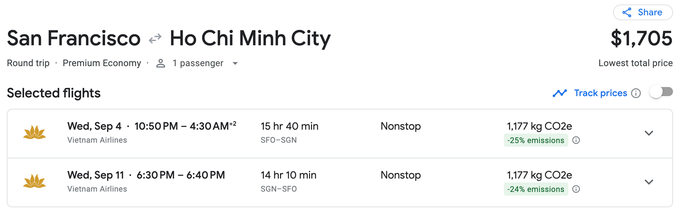 SFO SGN SFO SGN