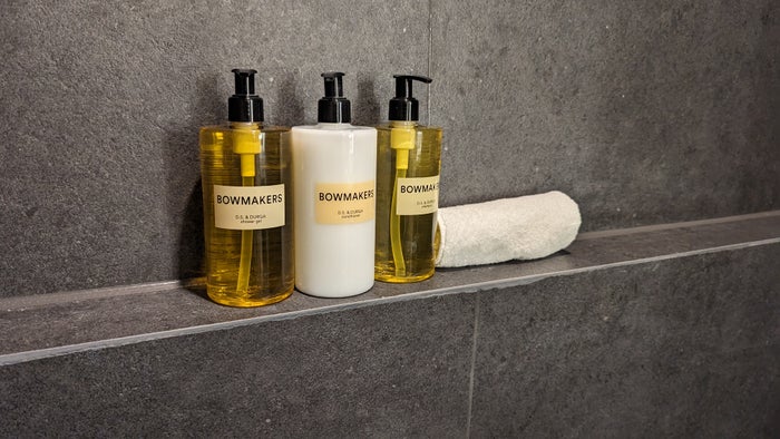 Thompson Houston guestroom bathroom shower amenities Thompson Houston guestroom bathroom shower amenities