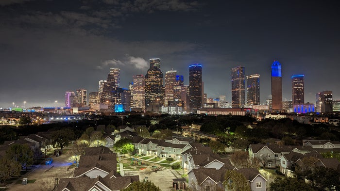Thompson Houston pool skyline view night Thompson Houston pool skyline view night