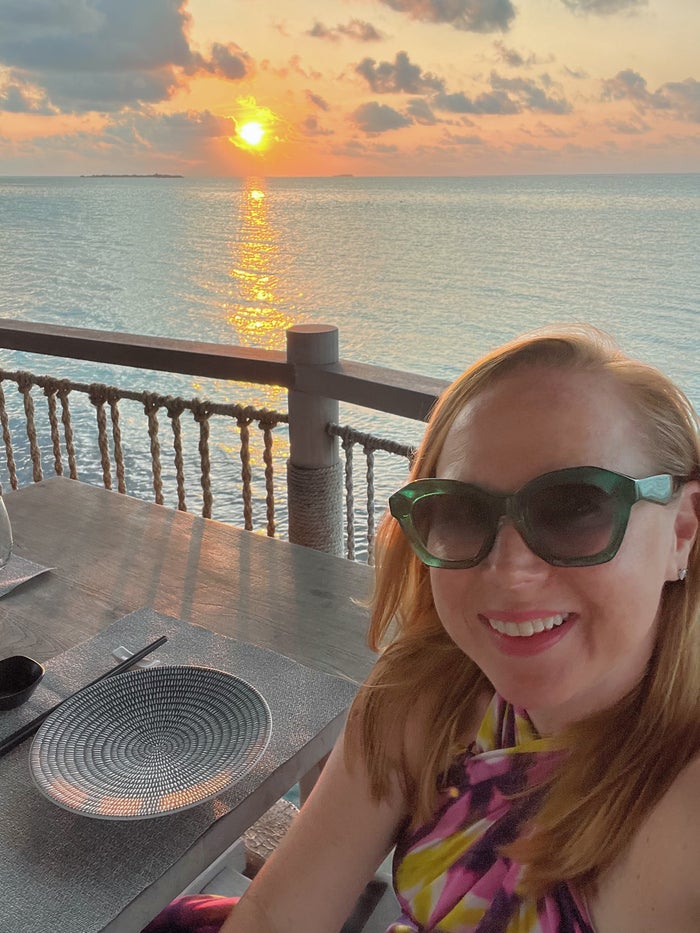 Watching the sunset at Tabemasu in the Maldives Watching the sunset at Tabemasu in the Maldives