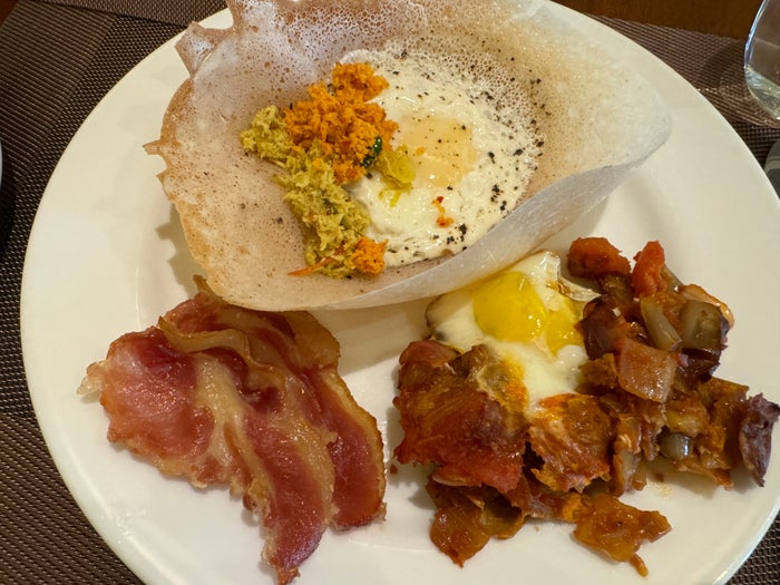 Weligama Bay Marriott Weligama Kitchen breakfast plate