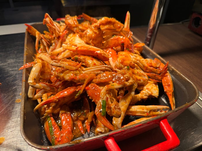 Weligama Bay Marriott Weligama Kitchen dinner chili crab