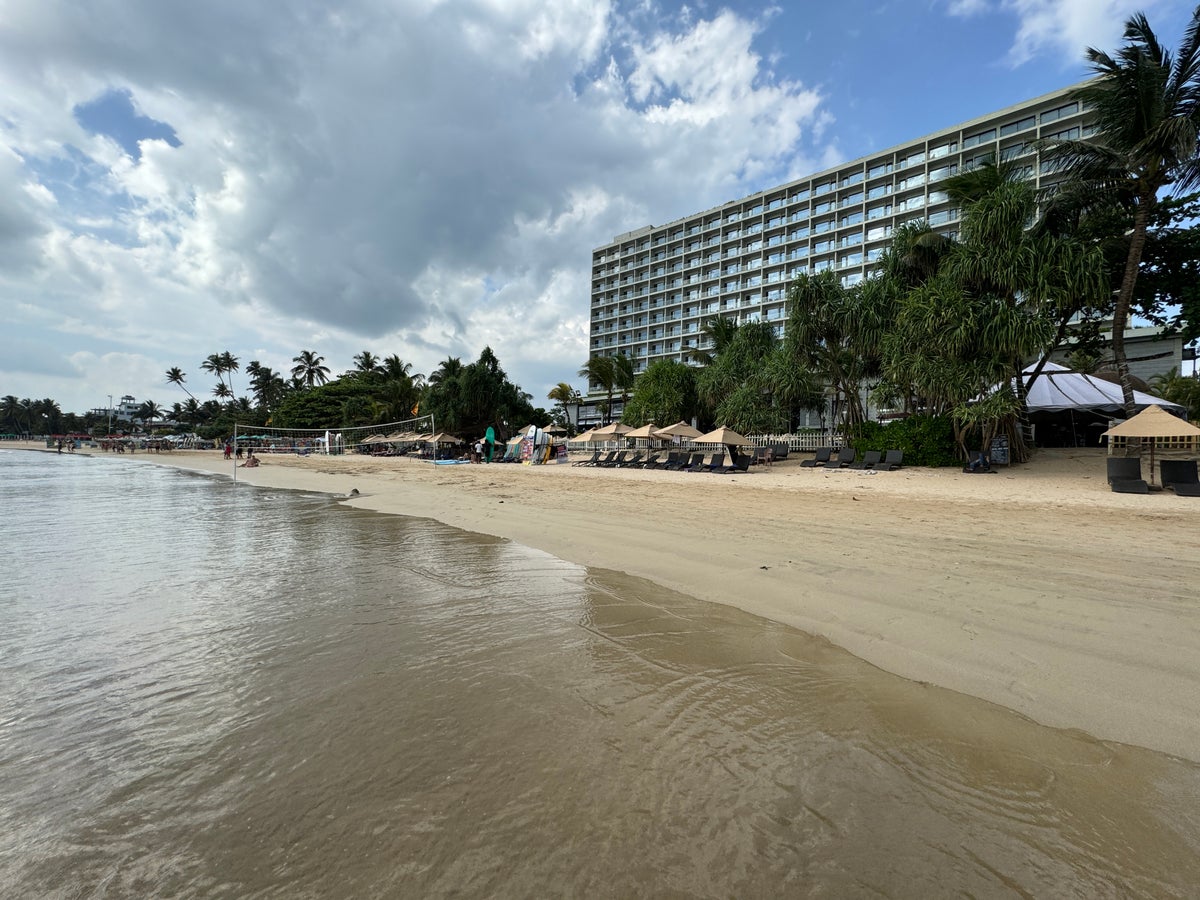 Weligama Bay Marriott hotel from beach