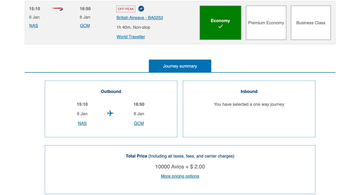 ba avios nas gcm award