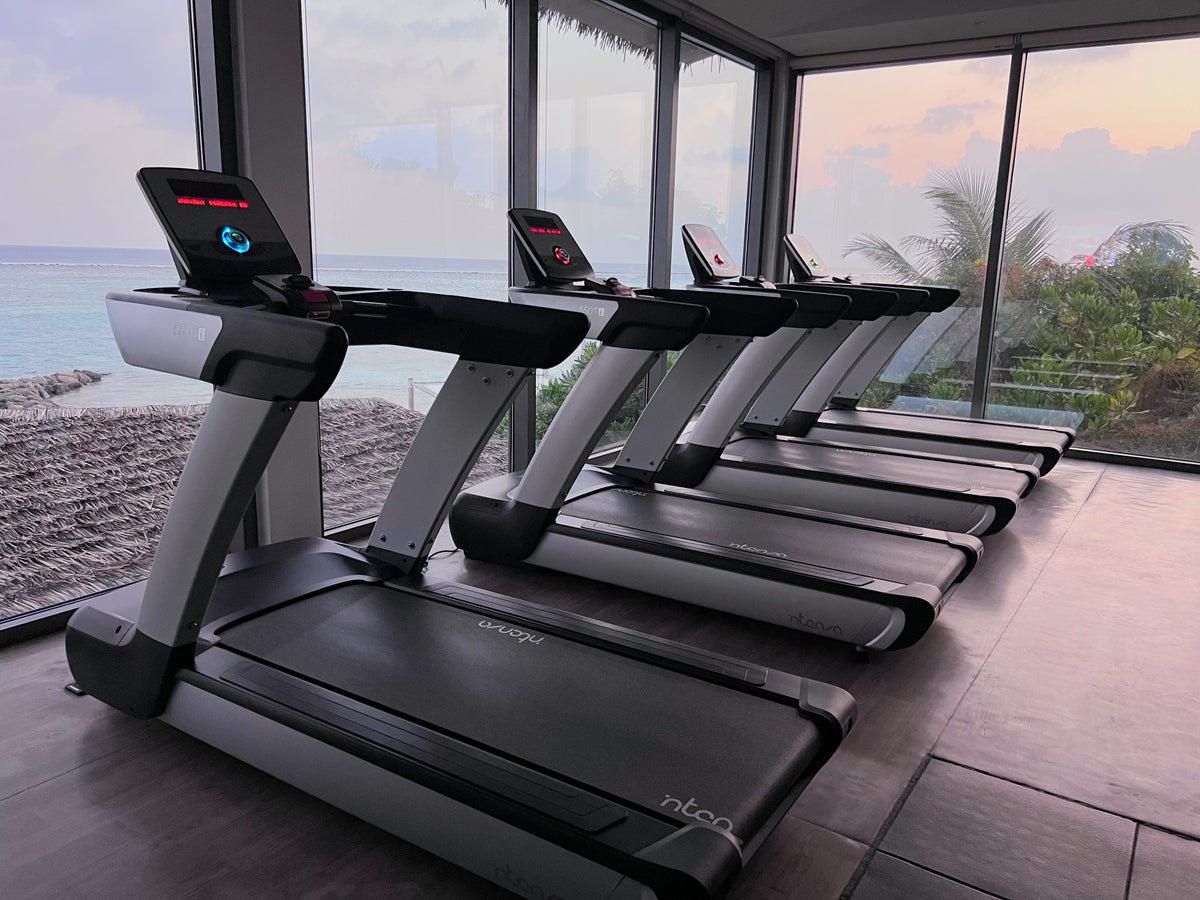 treadmills at Le Meridien Maldives gym