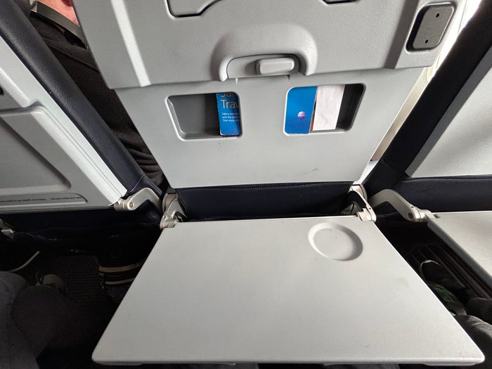 AA 738 LGA DFW broken tray 11D AA 738 LGA DFW broken tray 11D