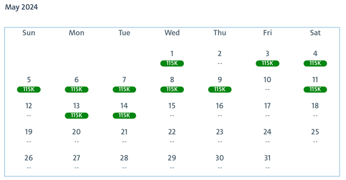 AA Etihad Apartment availability AA Award Calendar Etihad Apartment