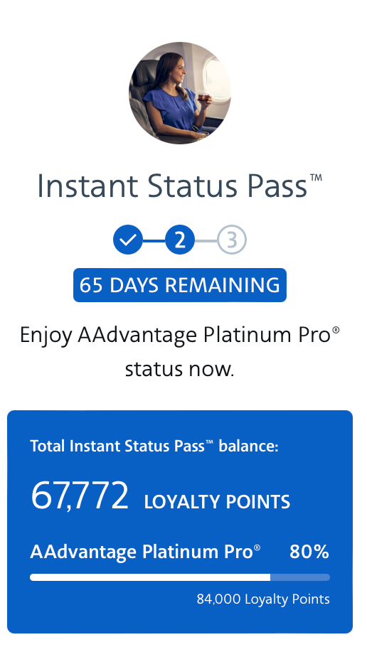 AA instant status pass