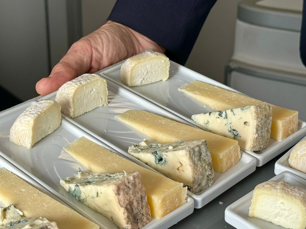 Air France Business Class Airbus A350 FnB cheese