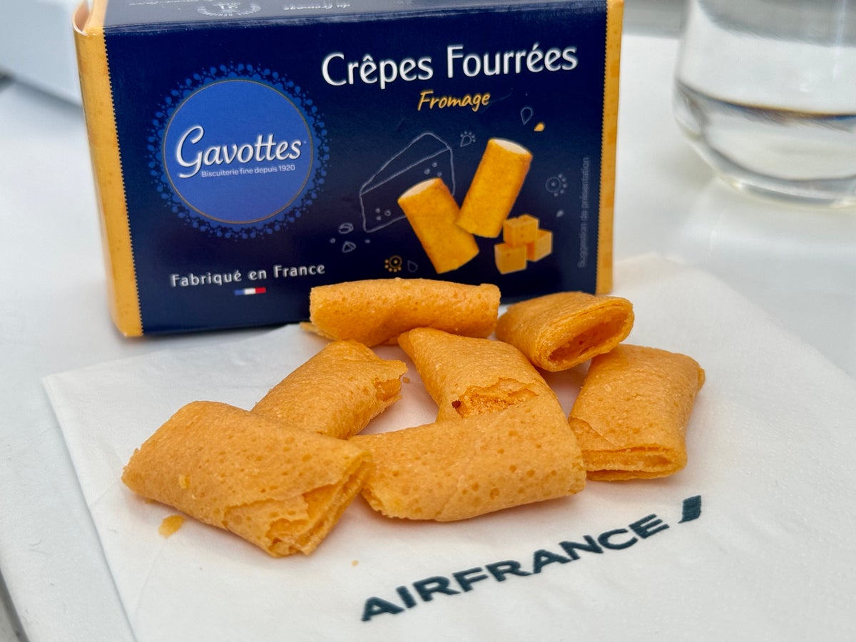 Air France Business Class Airbus A350 FnB crepes fourrees