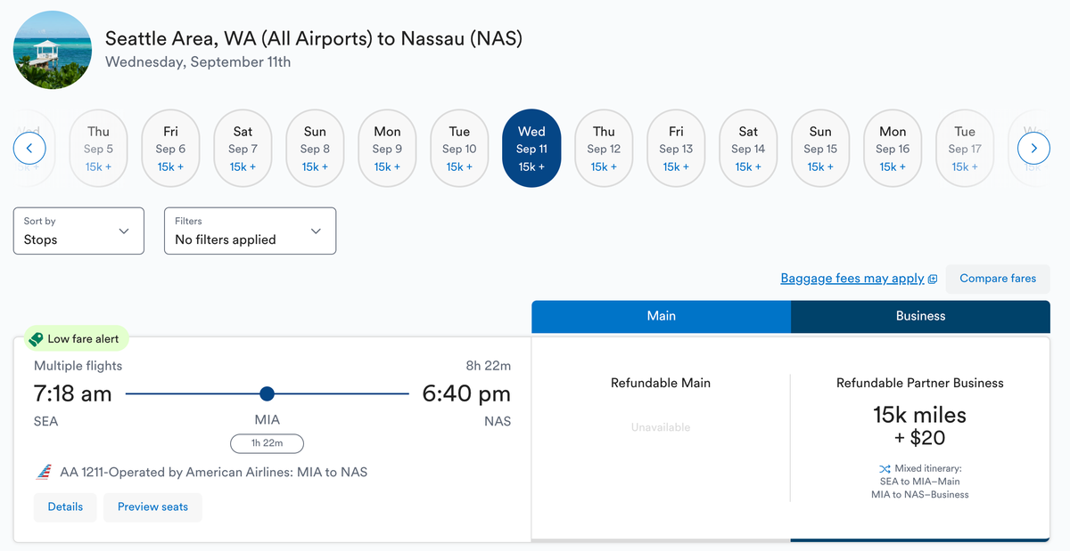 Alaska Airlines Global Getaways promotion to Nassau