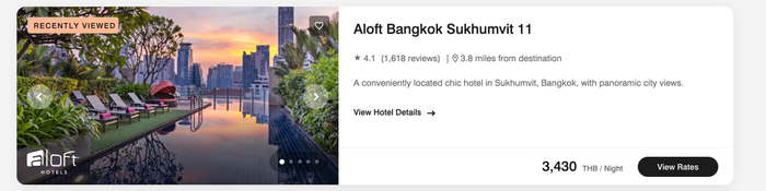Aloft Bangkok Sukhumvit 11 cash price before taxes Aloft Bangkok Sukhumvit 11 cash price before taxes