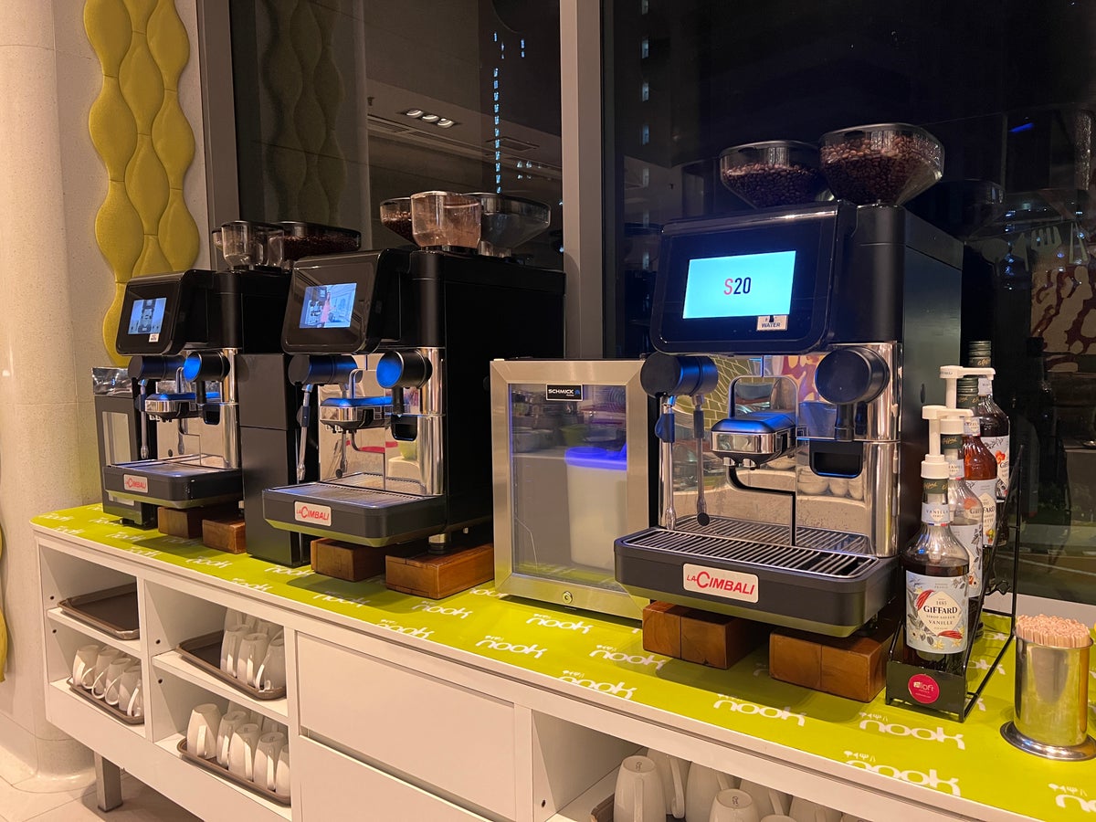 Aloft Kuala Lumpur Sentral Nook breakfast coffee machine