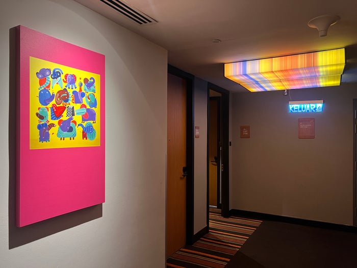 Aloft Kuala Lumpur Sentral hallway lights and art Aloft Kuala Lumpur Sentral hallway lights and art
