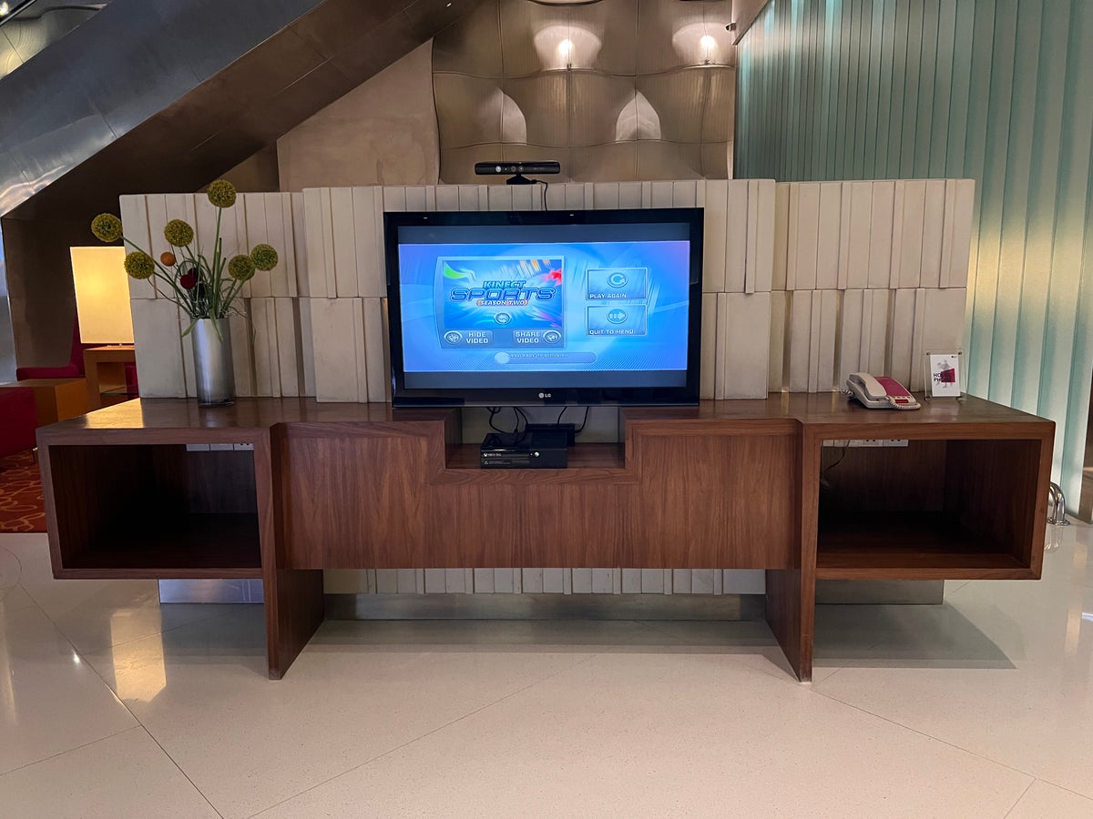 Aloft Kuala Lumpur Sentral lobby TV and xbox 360