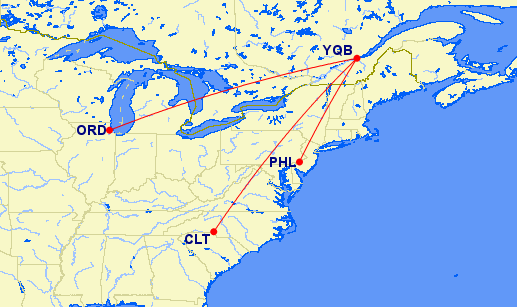 American Airlines services to Quebec City