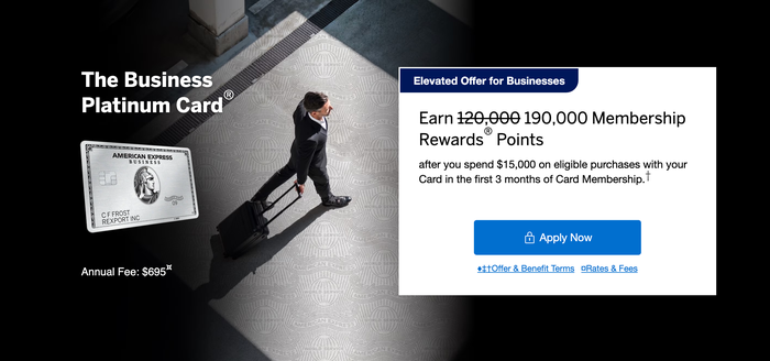 Amex Business Platinum 190k April 4 2024
