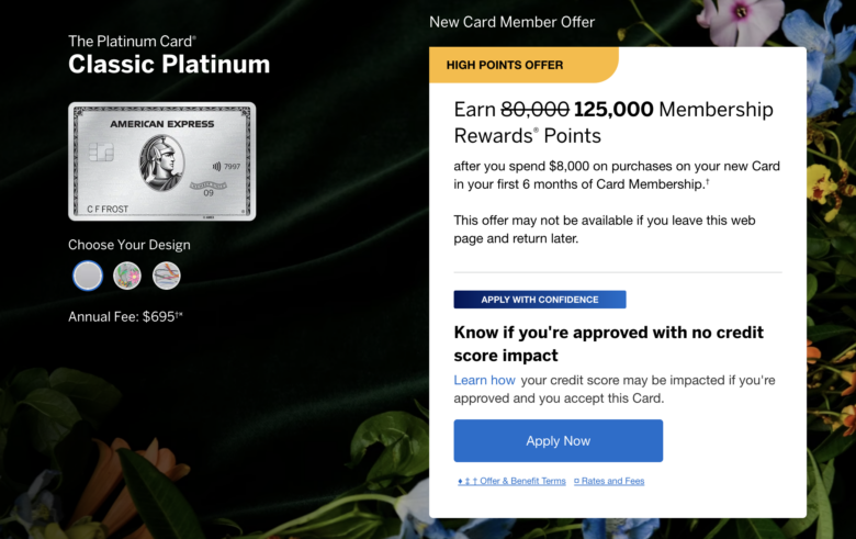 Amex Platinum 125K 4 5 24