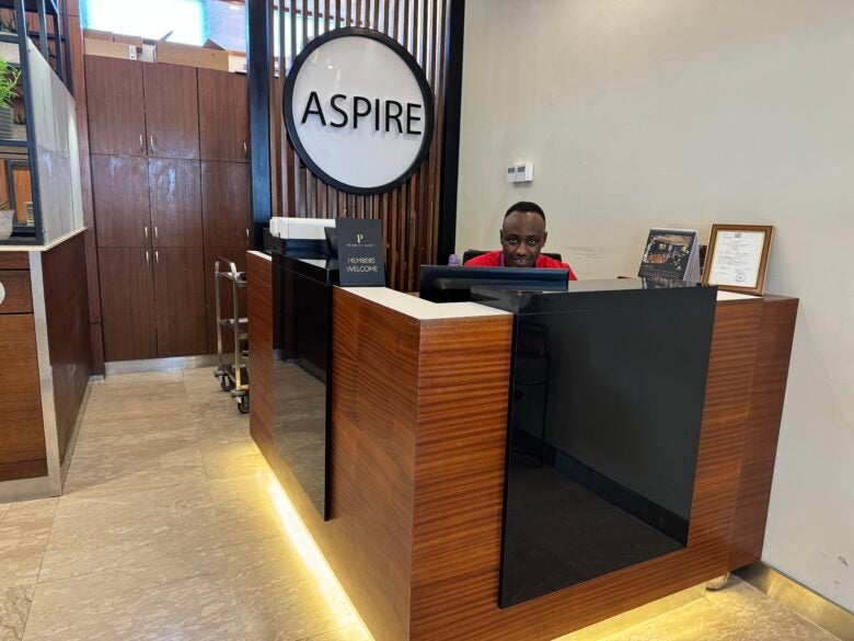 Aspire Lounge NBO check in