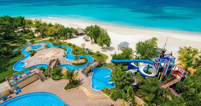 Beach Negril The water slides and pools at Beaches Negril.