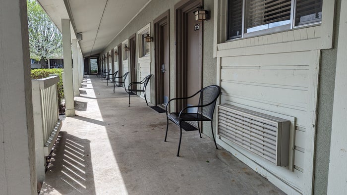 Best Western Rail Haven Springfield motel room doors 