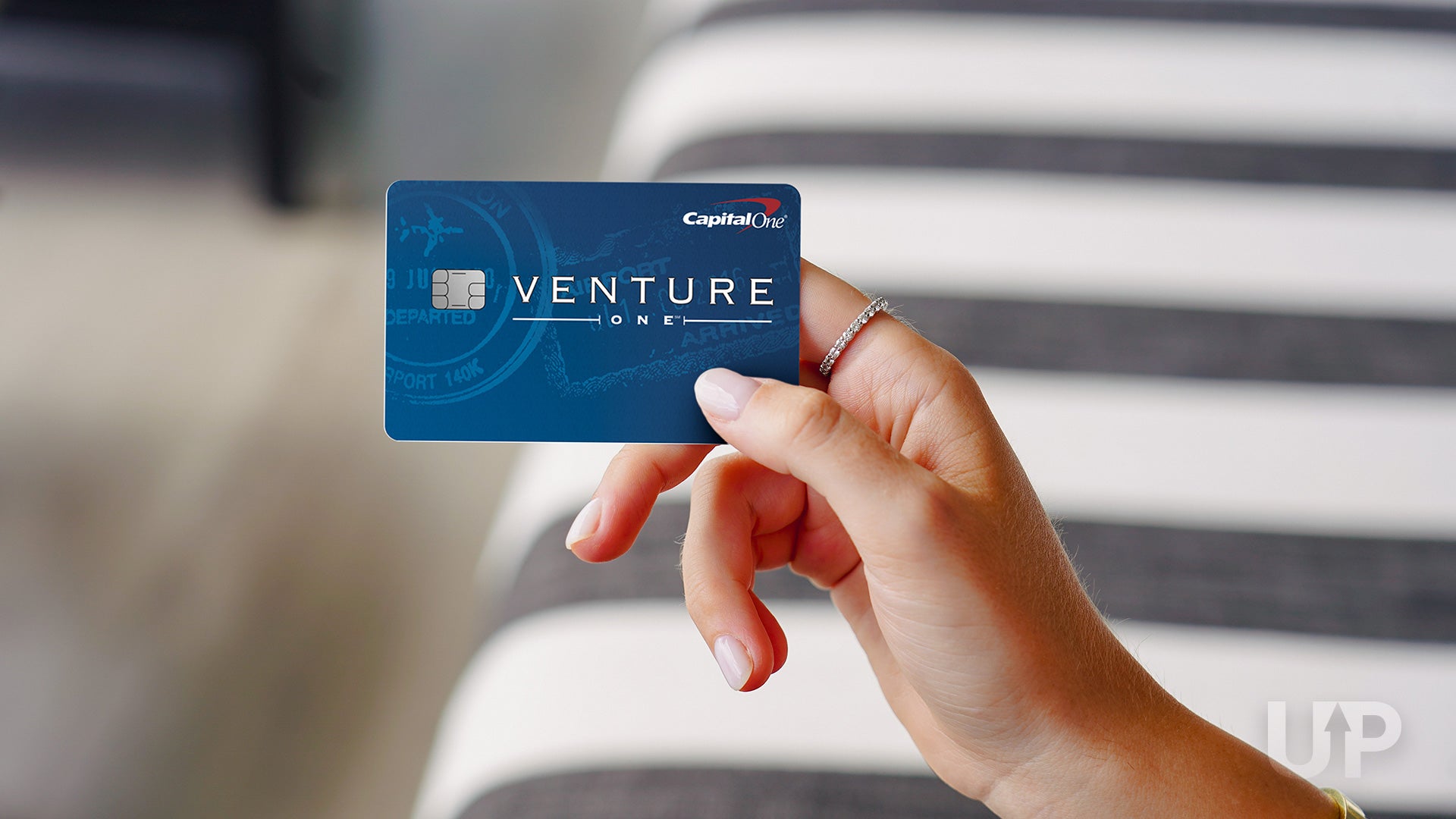 Capital One VentureOne Upgraded Points stripes
