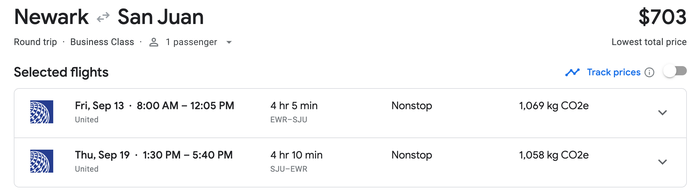 EWR SJU EWR SJU