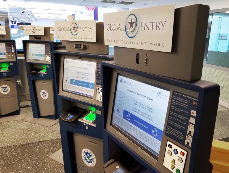 Global Entry kiosks at PHL