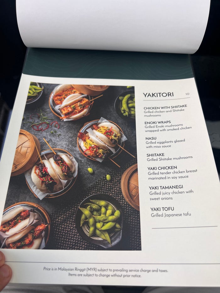 Hotel Stripes Kuala Lumpur Autograph Collection Yakitori menu