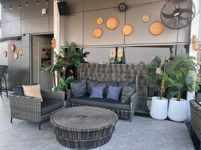 Hyatt Place Bangkok Sukhumvit AIRE Bar outdoor seating area Hyatt Place Bangkok Sukhumvit AIRE Bar outdoor seating area