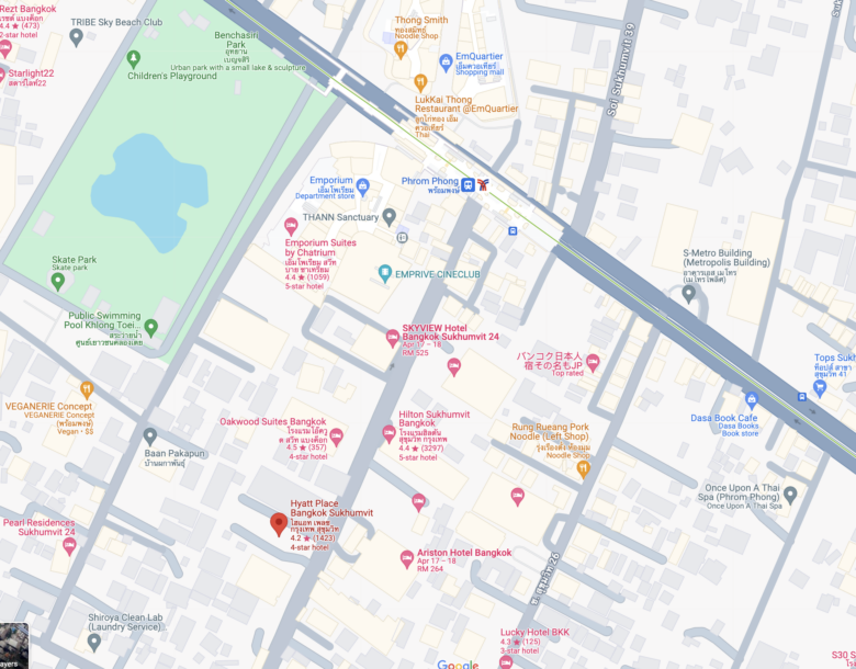 Hyatt Place Bangkok Sukhumvit location on Google Maps