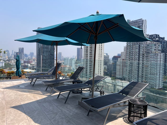 Hyatt Place Bangkok Sukhumvit pool seats Hyatt Place Bangkok Sukhumvit pool seats
