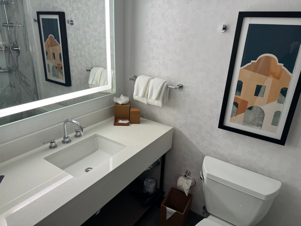 Hyatt Regency San Antonio Riverwalk bathroom sink and toilet