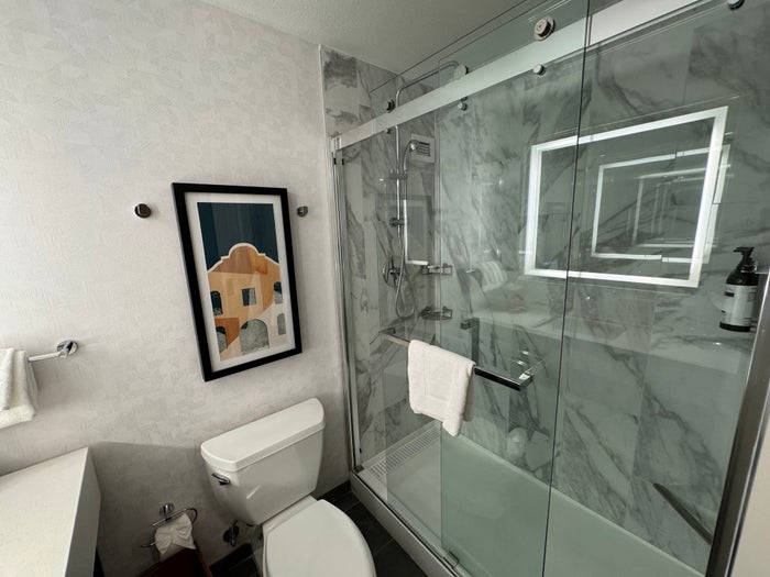 Hyatt Regency San Antonio Riverwalk bathroom toilet and shower Hyatt Regency San Antonio Riverwalk bathroom toilet and shower