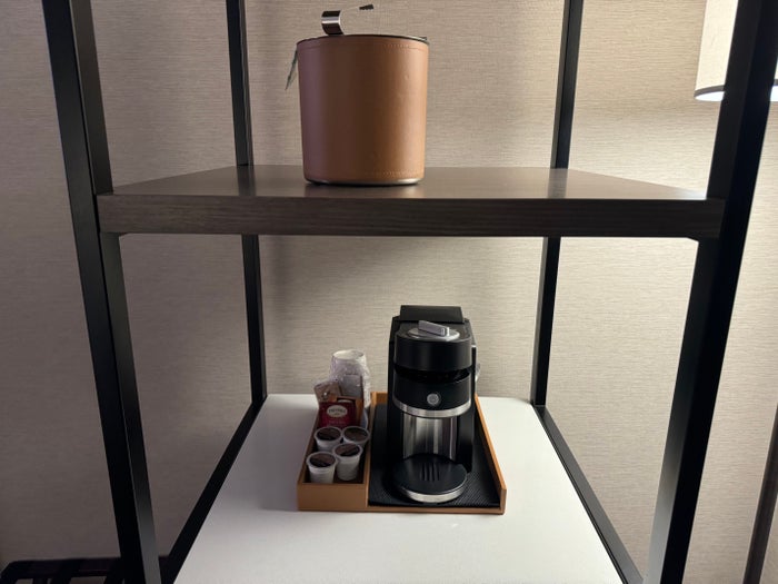 Hyatt Regency San Antonio Riverwalk bedroom coffee and ice bucket Hyatt Regency San Antonio Riverwalk bedroom coffee and ice bucket