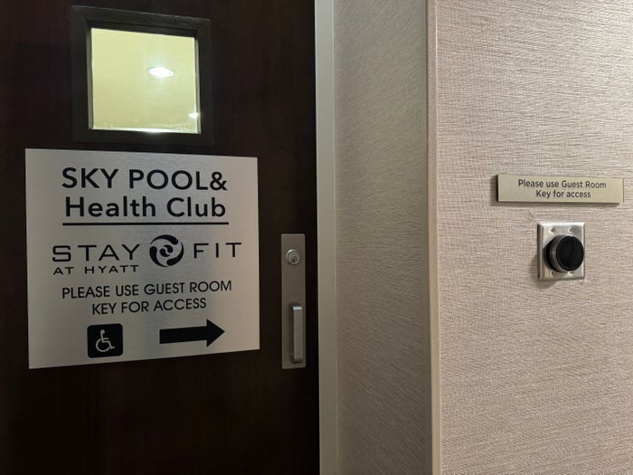 Hyatt Regency San Antonio Riverwalk gym and pool entrance Hyatt Regency San Antonio Riverwalk gym and pool entrance