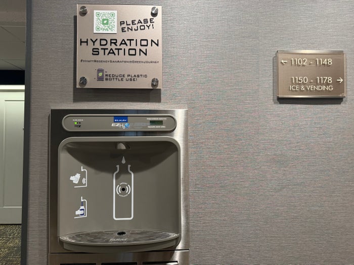 Hyatt Regency San Antonio Riverwalk water station on 11th floor Hyatt Regency San Antonio Riverwalk water station on 11th floor