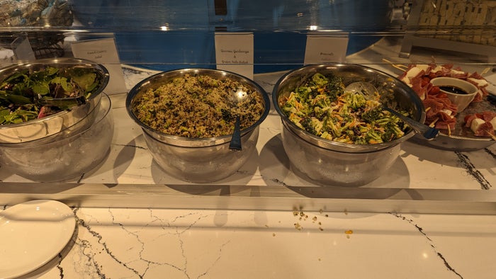 KLM Crown Lounge IAH buffet cold KLM Crown Lounge IAH buffet cold